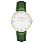 vegan watch gold and green