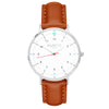 Moderna Vegan Leather Watch Silver, White & Lilac Watch Hurtig Lane Vegan Watches