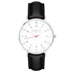 Moderna Vegan Leather Watch Silver, White & Lilac Watch Hurtig Lane Vegan Watches