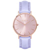 Vegan leather watch rose gold and lilac- hurtig lane- vegane uhren