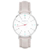 Moderna Vegan Leather Watch Silver, White & Lilac Watch Hurtig Lane Vegan Watches