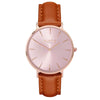 Vegan leather watch rose gold and tan- hurtig lane- vegane uhren