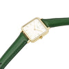 Neliö Square Vegan Leather Gold/White/Green Watch Hurtig Lane Vegan Watches