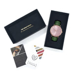 Vegan watch gift set all rose/green