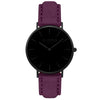 Hymnal Vegan Suede Watch All Black & Coral - Hurtig Lane - sustainable- vegan-ethical- cruelty free