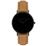 Hymnal Vegan Watch Tweed All Black & Grey - Hurtig Lane - sustainable- vegan-ethical- cruelty free