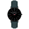 Moderna Vegan Suede Watch All Black & Coral - Hurtig Lane - sustainable- vegan-ethical- cruelty free