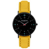 Moderna Vegan Tweed Watch All Black & Camel - Hurtig Lane - sustainable- vegan-ethical- cruelty free