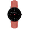 Moderno Vegan Suede Watch All Black & Berry Watch Hurtig Lane Vegan Watches