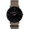 Moderna Vegan Nylon Watch Black/Black/Ocean Blue - hurtig-lane-vegan-watches