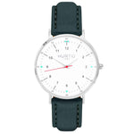 Moderno Vegan Suede Watch Silver, White & Coral Watch Hurtig Lane Vegan Watches