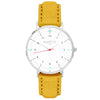 Moderno Vegan Suede Watch Silver, White & Coral Watch Hurtig Lane Vegan Watches