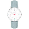 Moderno Vegan Suede Watch Silver, White & Coral Watch Hurtig Lane Vegan Watches