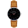 Moderna Vegan Suede Watch Silver, Black & Coral Watch Hurtig Lane Vegan Watches