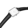 Neliö Square Vegan Leather Silver/White/Black Watch Hurtig Lane Vegan Watches